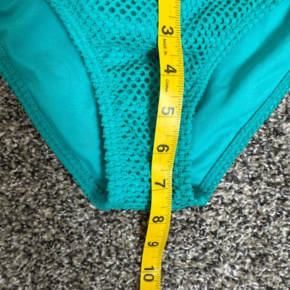 Roxy Teal Mesh Side Ties Bikini Bottoms SP - Picture 7 of 9